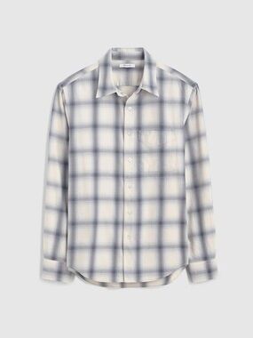 Madewell Plaid Button-Up Shirt - Blue & Cream